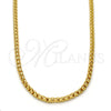 Oro Laminado Basic Necklace, Gold Filled Style Box Design, Polished, Golden Finish, 04.242.0085.30 (03 MM Thickness, 30 Inches Length)