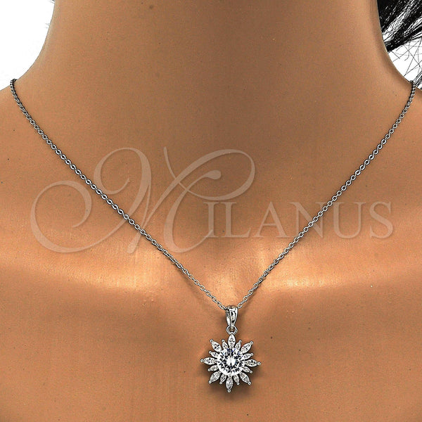 Sterling Silver Ring — Earring and Pendant Adult Set Flower Design with — alternate product view — SKU 113840 | Plata 925 anillo — Earring and Pendant Adult Set flor diseño with — SKU 113840