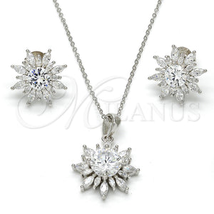 Sterling Silver Ring — Earring and Pendant Adult Set Flower Design with — main product view — SKU 113840 | Plata 925 anillo — Earring and Pendant Adult Set flor diseño with — SKU 113840