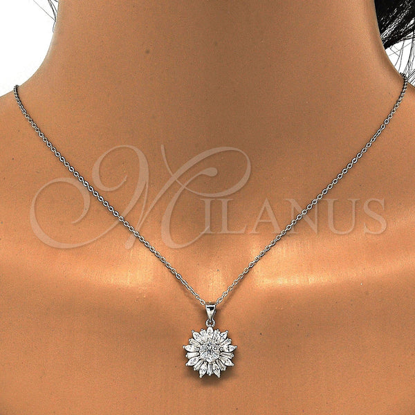Sterling Silver Ring — Earring and Pendant Adult Set Flower Design with — alternate product view — SKU 113868 | Plata 925 anillo — Earring and Pendant Adult Set flor diseño with — SKU 113868