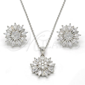 Sterling Silver Ring — Earring and Pendant Adult Set Flower Design with — main product view — SKU 113868 | Plata 925 anillo — Earring and Pendant Adult Set flor diseño with — SKU 113868