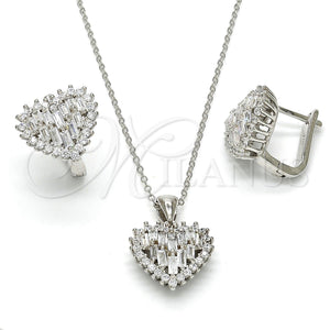Sterling Silver Ring — Earring and Pendant Adult Set Heart Design with — main product view — SKU 113873 | Plata 925 anillo — Earring and Pendant Adult Set corazón diseño with — SKU 113873