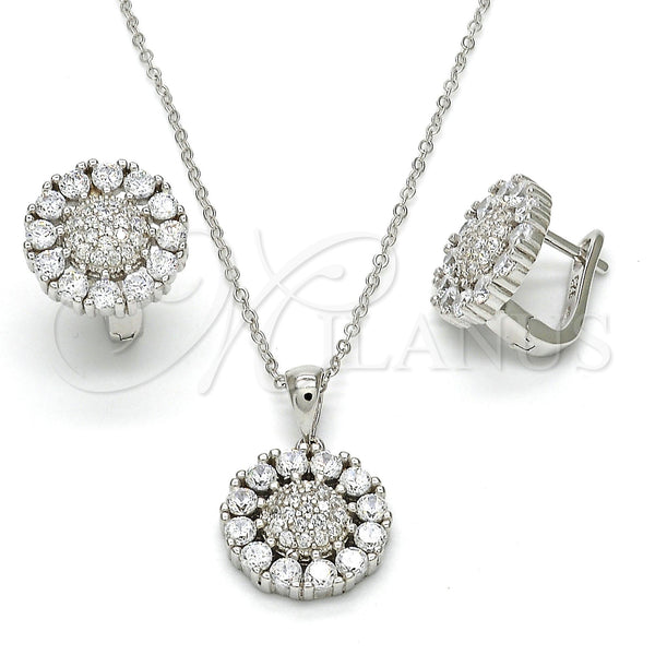Sterling Silver Ring — Earring and Pendant Adult Set with White Cubic — main product view — SKU 113875 | Plata 925 anillo — Earring and Pendant Adult Set with blanco Cubic — SKU 113875