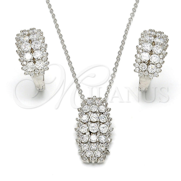Sterling Silver Ring — Earring and Pendant Adult Set with White Cubic — main product view — SKU 113879 | Plata 925 anillo — Earring and Pendant Adult Set with blanco Cubic — SKU 113879