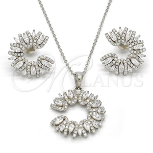 Sterling Silver Ring — Earring and Pendant Adult Set with White Cubic — main product view — SKU 113882 | Plata 925 anillo — Earring and Pendant Adult Set with blanco Cubic — SKU 113882