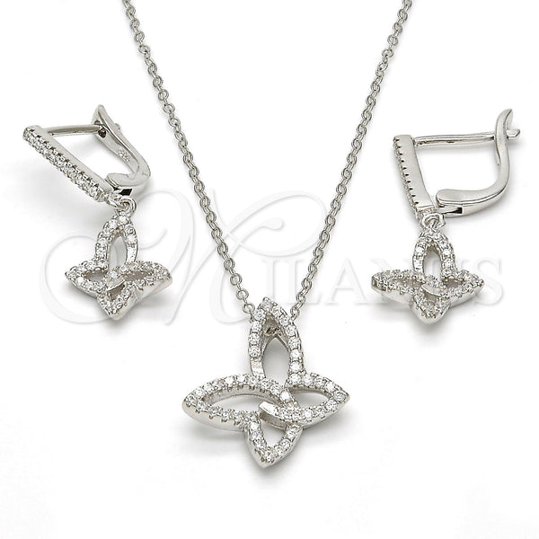 Sterling Silver Ring — Earring and Pendant Adult Set Butterfly Design with — main product view — SKU 113884 | Plata 925 anillo — Earring and Pendant Adult Set Butterfly diseño with — SKU 113884
