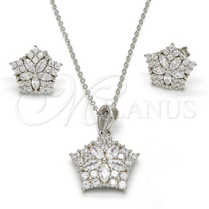 Sterling Silver Ring — Earring and Pendant Adult Set Star and Flower — main product view — SKU 113885 | Plata 925 anillo — Earring and Pendant Adult Set estrella and flor — SKU 113885