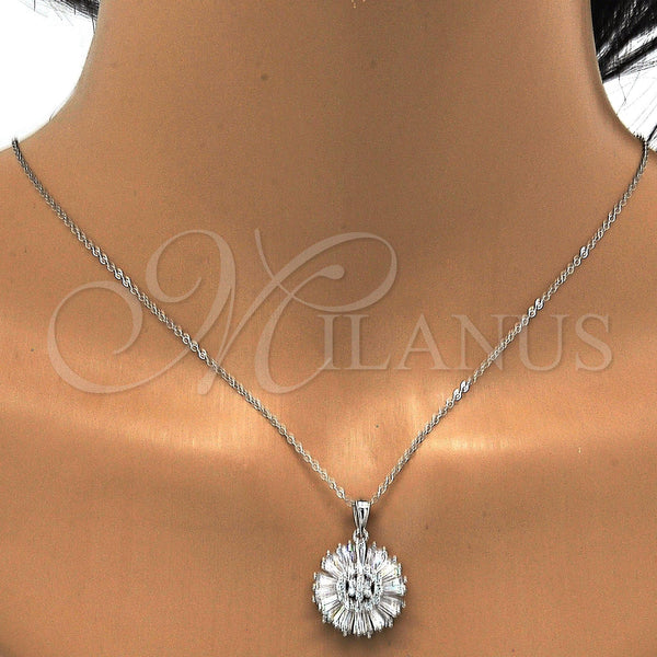 Sterling Silver Ring — Earring and Pendant Adult Set Flower Design with — alternate product view — SKU 113888 | Plata 925 anillo — Earring and Pendant Adult Set flor diseño with — SKU 113888