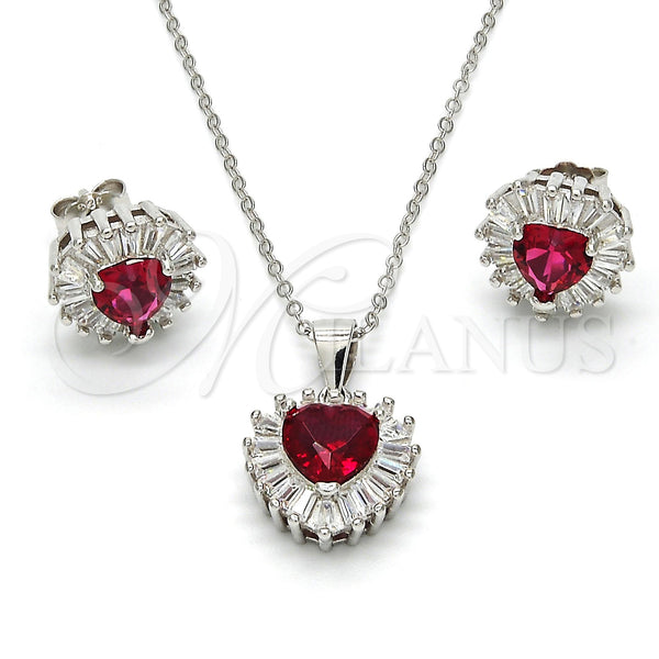 Sterling Silver Ring — Earring and Pendant Adult Set Heart Design with — main product view — SKU 113897 | Plata 925 anillo — Earring and Pendant Adult Set corazón diseño with — SKU 113897