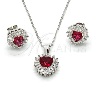 Sterling Silver Ring — Earring and Pendant Adult Set Heart Design with — main product view — SKU 113897 | Plata 925 anillo — Earring and Pendant Adult Set corazón diseño with — SKU 113897