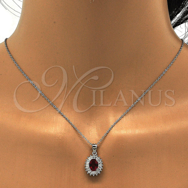 Sterling Silver Ring — Earring and Pendant Adult Set with Garnet and — alternate product view — SKU 113902 | Plata 925 anillo — Earring and Pendant Adult Set with Garnet and — SKU 113902