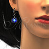 Sterling Silver Earring and Pendant Adult Set, with Bermuda Blue Swarovski Crystals, Polished, Rhodium Finish, 10.281.0022.1