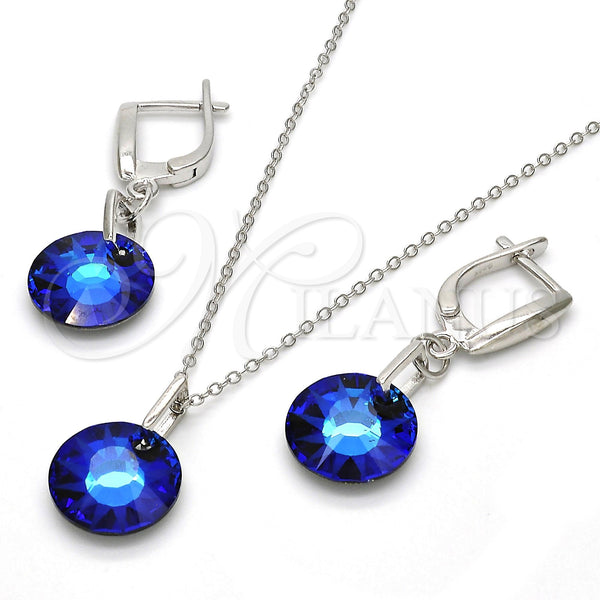 Sterling Silver Ring — Earring and Pendant Adult Set with Bermuda Blue — alternate product view — SKU 113905 | Plata 925 anillo — Earring and Pendant Adult Set with Bermuda Blue — SKU 113905