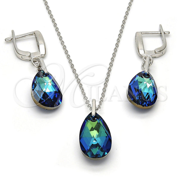 Sterling Silver Ring — Earring and Pendant Adult Set Teardrop Design with — main product view — SKU 113907 | Plata 925 anillo — Earring and Pendant Adult Set Teardrop diseño with — SKU 113907