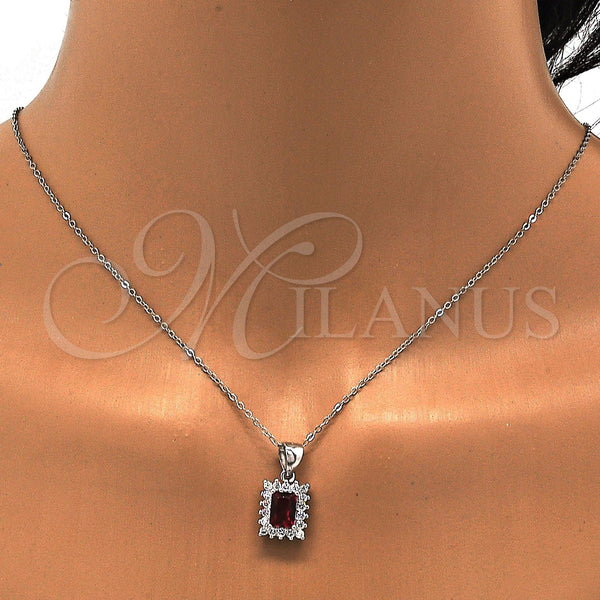 Sterling Silver Ring — Earring and Pendant Adult Set with Garnet and — alternate product view — SKU 113914 | Plata 925 anillo — Earring and Pendant Adult Set with Garnet and — SKU 113914