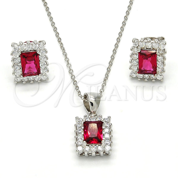 Sterling Silver Ring — Earring and Pendant Adult Set with Garnet and — main product view — SKU 113914 | Plata 925 anillo — Earring and Pendant Adult Set with Garnet and — SKU 113914