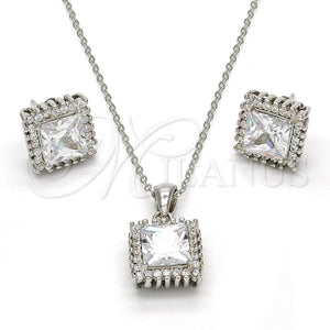 Sterling Silver Ring — Earring and Pendant Adult Set with White Cubic — main product view — SKU 113929 | Plata 925 anillo — Earring and Pendant Adult Set with blanco Cubic — SKU 113929