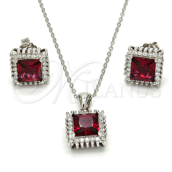 Sterling Silver Ring — Earring and Pendant Adult Set with Garnet and — main product view — SKU 113930 | Plata 925 anillo — Earring and Pendant Adult Set with Garnet and — SKU 113930