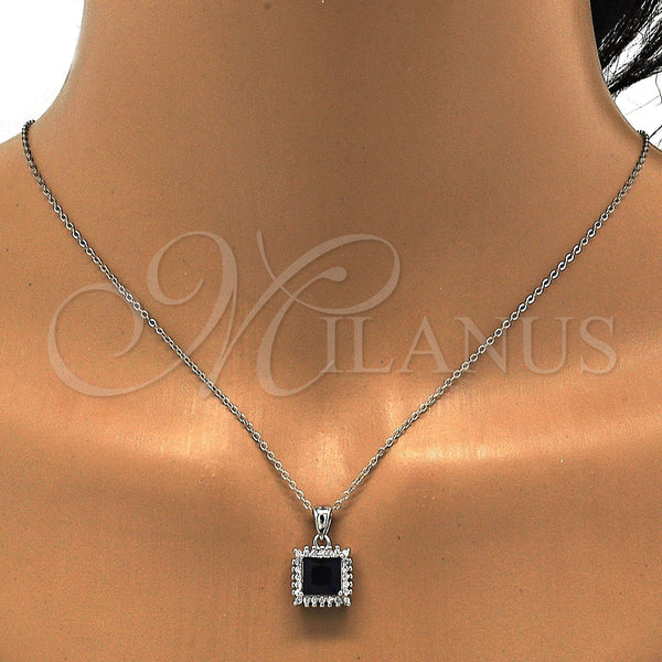 Sterling Silver Ring — Earring and Pendant Adult Set with Sapphire Blue — alternate product view — SKU 113931 | Plata 925 anillo — Earring and Pendant Adult Set with Sapphire Blue — SKU 113931