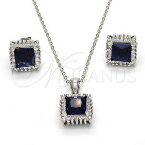 Sterling Silver Ring — Earring and Pendant Adult Set with Sapphire Blue — main product view — SKU 113931 | Plata 925 anillo — Earring and Pendant Adult Set with Sapphire Blue — SKU 113931