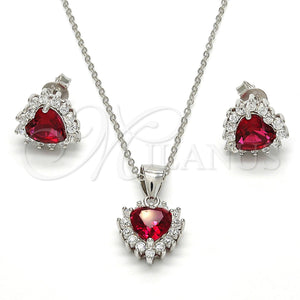 Sterling Silver Ring — Earring and Pendant Adult Set Heart Design with — main product view — SKU 113935 | Plata 925 anillo — Earring and Pendant Adult Set corazón diseño with — SKU 113935