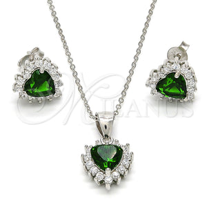 Sterling Silver Ring — Earring and Pendant Adult Set Heart Design with — main product view — SKU 113936 | Plata 925 anillo — Earring and Pendant Adult Set corazón diseño with — SKU 113936