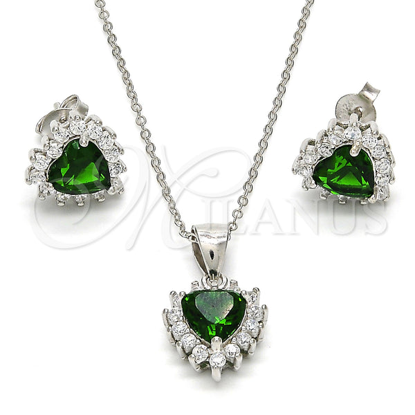 Sterling Silver Ring — Earring and Pendant Adult Set Heart Design with — main product view — SKU 113936 | Plata 925 anillo — Earring and Pendant Adult Set corazón diseño with — SKU 113936