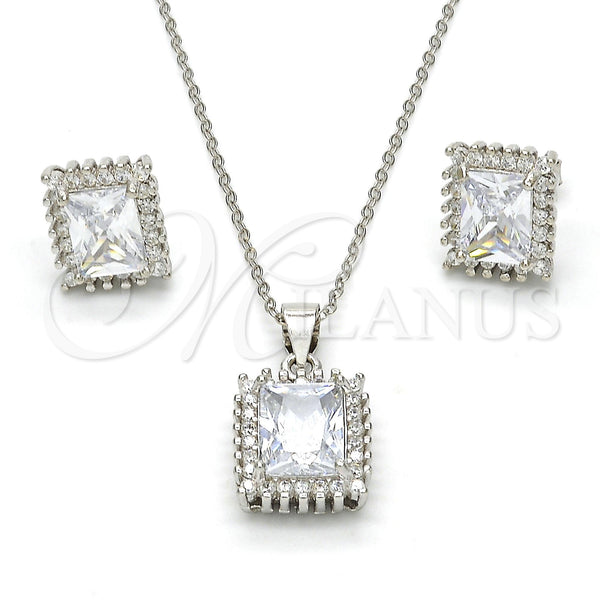 Sterling Silver Ring — Earring and Pendant Adult Set with White Cubic — main product view — SKU 113945 | Plata 925 anillo — Earring and Pendant Adult Set with blanco Cubic — SKU 113945