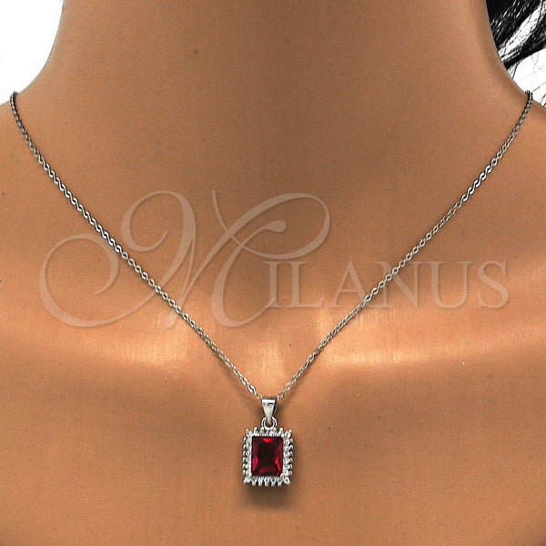 Sterling Silver Ring — Earring and Pendant Adult Set with Garnet and — main product view — SKU 113947 | Plata 925 anillo — Earring and Pendant Adult Set with Garnet and — SKU 113947