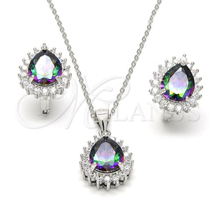 Sterling Silver Ring — Earring and Pendant Adult Set Teardrop Design with — main product view — SKU 113975 | Plata 925 anillo — Earring and Pendant Adult Set Teardrop diseño with — SKU 113975