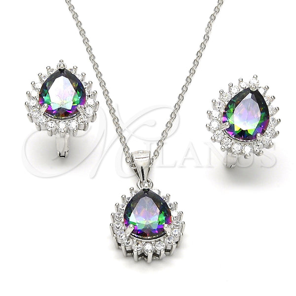 Sterling Silver Ring — Earring and Pendant Adult Set Teardrop Design with — main product view — SKU 113975 | Plata 925 anillo — Earring and Pendant Adult Set Teardrop diseño with — SKU 113975