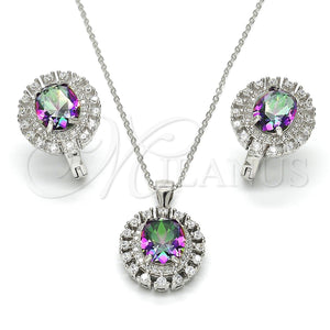 Sterling Silver Ring — Earring and Pendant Adult Set with White Cubic — main product view — SKU 113976 | Plata 925 anillo — Earring and Pendant Adult Set with blanco Cubic — SKU 113976