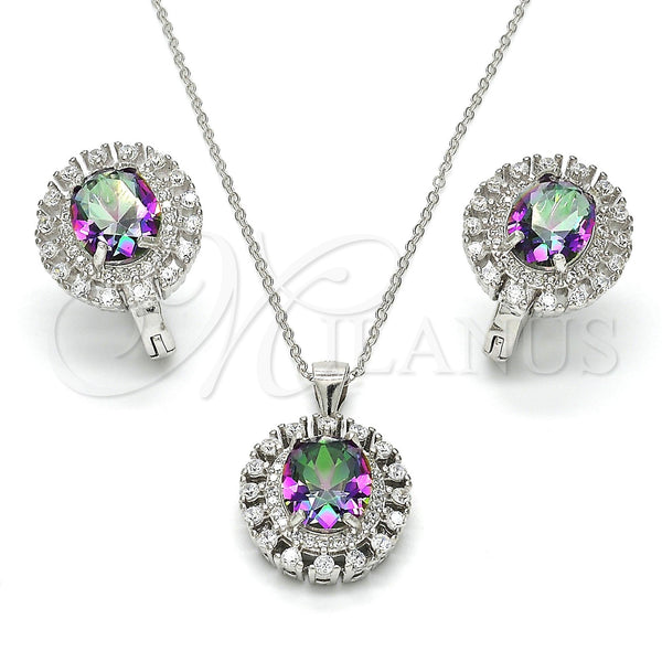 Sterling Silver Ring — Earring and Pendant Adult Set with White Cubic — main product view — SKU 113976 | Plata 925 anillo — Earring and Pendant Adult Set with blanco Cubic — SKU 113976