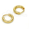 Oro Laminado Small Hoop, Gold Filled Style Polished, Golden Finish, 02.170.0163.10