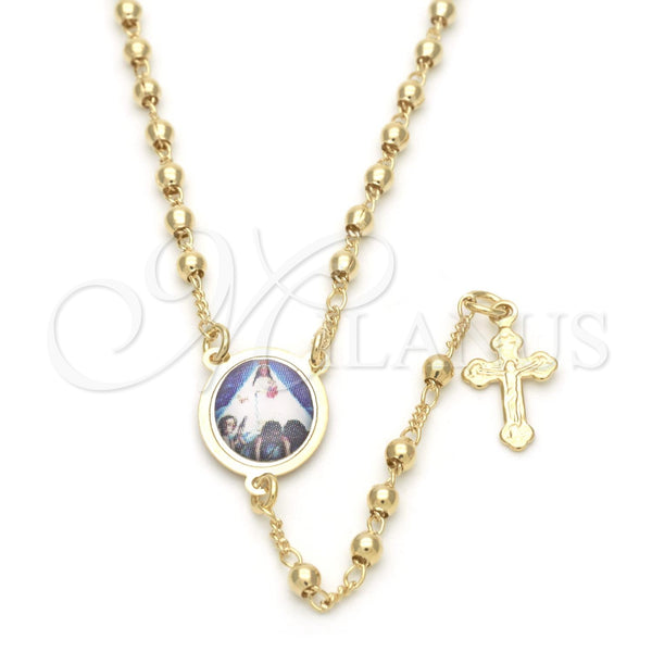 Gold Filled Jewelry — Thin Rosary Caridad del Cobre and Cross Design — main product view — SKU 114001 | Oro Laminado joyería — Thin Rosary Caridad del Cobre and cruz diseño — SKU 114001