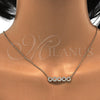 Oro Laminado Pendant Necklace, Gold Filled Style with White Cubic Zirconia, Polished, Golden Finish, 04.213.0048.16 (02 MM Thickness, 16 Inches Length)