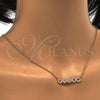 Oro Laminado Pendant Necklace, Gold Filled Style with White Cubic Zirconia, Polished, Golden Finish, 04.213.0048.16 (02 MM Thickness, 16 Inches Length)