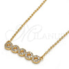 Oro Laminado Pendant Necklace, Gold Filled Style with White Cubic Zirconia, Polished, Golden Finish, 04.213.0048.16 (02 MM Thickness, 16 Inches Length)