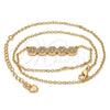 Oro Laminado Pendant Necklace, Gold Filled Style with White Cubic Zirconia, Polished, Golden Finish, 04.213.0048.16 (02 MM Thickness, 16 Inches Length)