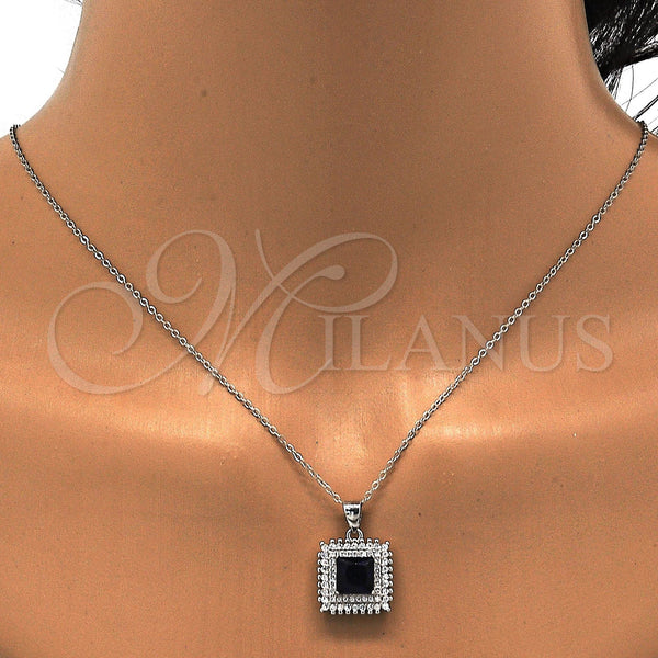 Sterling Silver Ring — Earring and Pendant Adult Set with Sapphire Blue — alternate product view — SKU 114039 | Plata 925 anillo — Earring and Pendant Adult Set with Sapphire Blue — SKU 114039