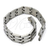 Stainless Steel Solid Bracelet, Polished, Steel Finish, 03.114.0218.08 (14 MM Thickness, 8 Inches Length)