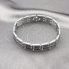 Stainless Steel Solid Bracelet, Polished, Steel Finish, 03.114.0218.08 (14 MM Thickness, 8 Inches Length)
