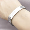 Stainless Steel Solid Bracelet, Polished, Steel Finish, 03.114.0219.09 (14 MM Thickness, 9 Inches Length)