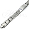 Stainless Steel Solid Bracelet, Polished, Steel Finish, 03.114.0219.09 (14 MM Thickness, 9 Inches Length)