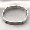 Stainless Steel Solid Bracelet, Polished, Steel Finish, 03.114.0219.09 (14 MM Thickness, 9 Inches Length)