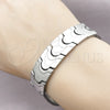 Stainless Steel Solid Bracelet, Polished, Steel Finish, 03.114.0221.09 (16 MM Thickness, 9 Inches Length)