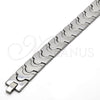 Stainless Steel Solid Bracelet, Polished, Steel Finish, 03.114.0221.09 (16 MM Thickness, 9 Inches Length)