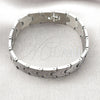 Stainless Steel Solid Bracelet, Polished, Steel Finish, 03.114.0221.09 (16 MM Thickness, 9 Inches Length)