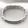 Stainless Steel Solid Bracelet, Polished, Steel Finish, 03.114.0227.09 (14 MM Thickness, 9 Inches Length)