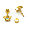 Stainless Steel Stud Earring, Star Design, with Aurore Boreale Crystal, Polished, Golden Finish, 02.271.0016.1